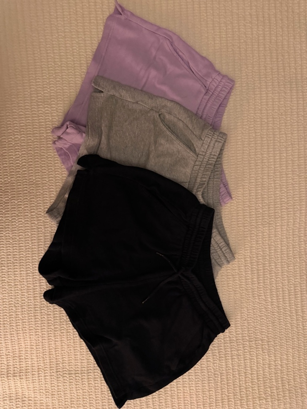 Old Navy Lounge Shorts Trio - Black, Gray & Lavender